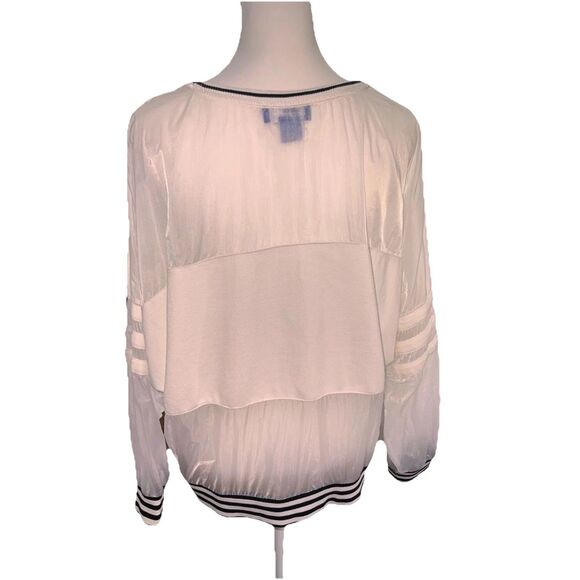 Adidas Originals London Clear Sweat Top S19964 Sheer Nylon Mesh Pullover White L - Picture 4 of 10
